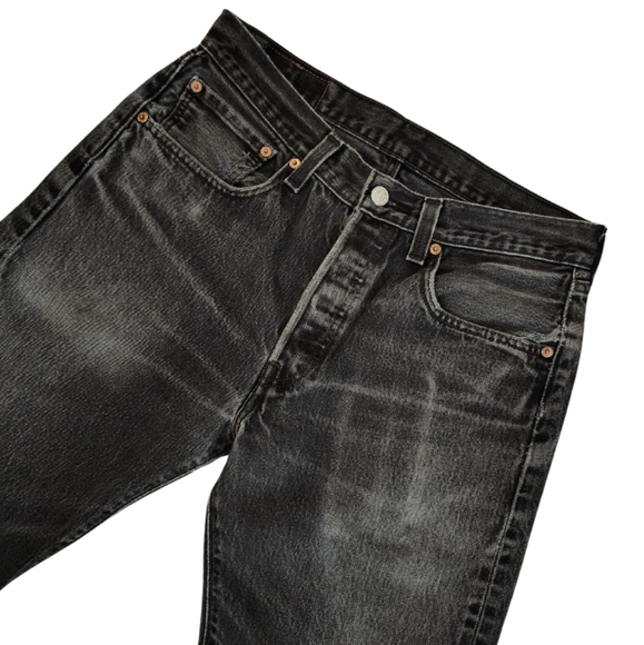 Vintage x 2000s “made in Mexico” 501 Levis Red Tab Black Jean - Picture 7 of 13